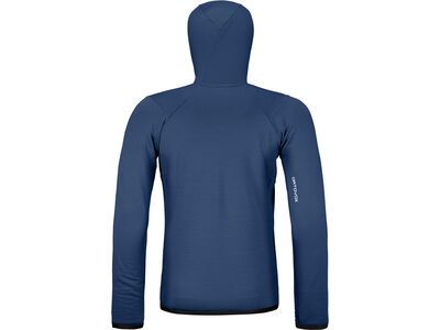 Ortovox Merino Fleece Grid Hoody M, blue nunatak - Bild 2