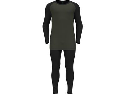 Odlo Active Warm Eco Base Layer Set Men's black/deep depths