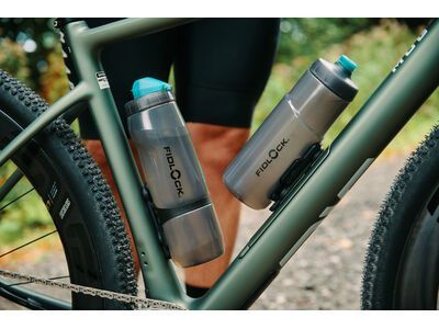 Fidlock Twist Bottle 800 Antibacterial + Bike Base, transparent black/light green - Bild 14