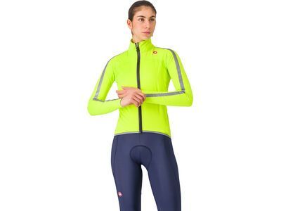 Castelli Ultra W Rain Cape electric lime/silver reflex