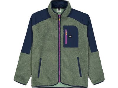 Picture Quilchena Zip Fleece, green spray dark blue