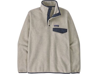 Patagonia Men's Lightweight Synchilla Snap-T Pullover oatmeal heather w/smolder blue