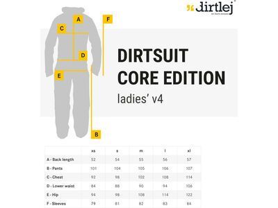 dirtlej DirtSuit Core Edition Ladies Cut V4.0, black/honey - Bild 13