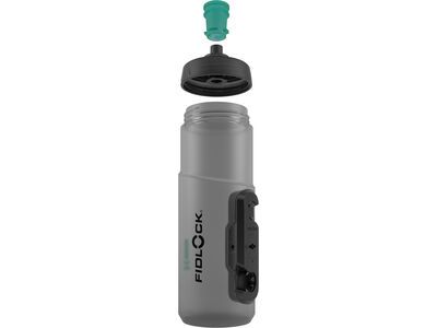 Fidlock Twist Bottle 600 Antibacterial + Bike Base, transparent black/light green - Bild 4