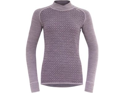 Devold Kvitegga Merino 230 Cross Neck Wmn orchid