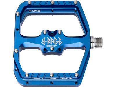 Burgtec Penthouse Flat MK5 Pedals B-Rage Edition, deep blue