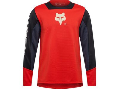 Fox Youth Defend LS Jersey Elevated, fluorescent red