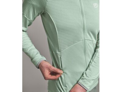 Ortovox Merino Fleece Light Grid Hoody W, green acid - Bild 7