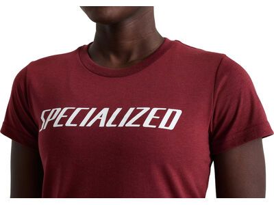 Specialized Wordmark T-Shirt Damen kurzarm, garnet red - Bild 5