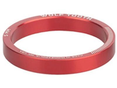 Wolf Tooth Precision Headset Spacers - 5 mm, red