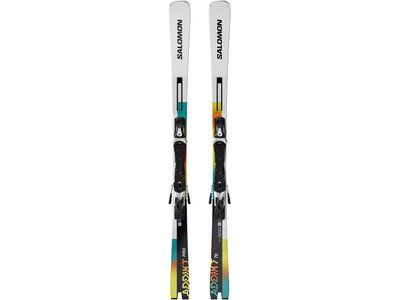 Salomon Addikt Pro 76 + MI12 GW white/black/capri breeze