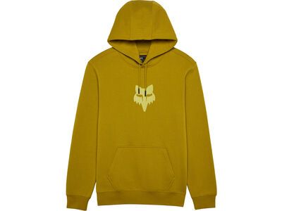 Fox Fox Head Pullover Hoodie, mustard