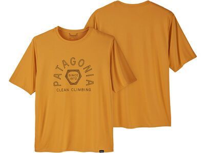 Patagonia Men's Capilene Cool Daily Graphic Shirt Clean Climb Hex, saffron x-dye