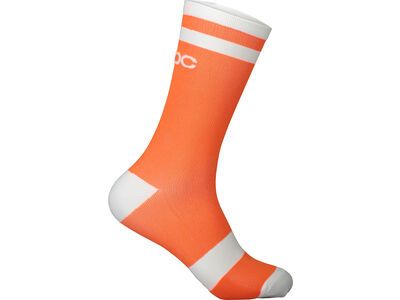 POC Lure MTB Sock Long, zink orange/hydrogen white