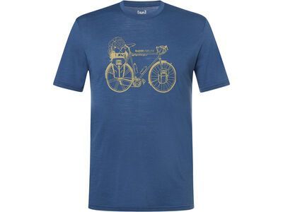 super.natural Wander Wheel Tee Herren, ocean blue/dried tobacco - Bild 1