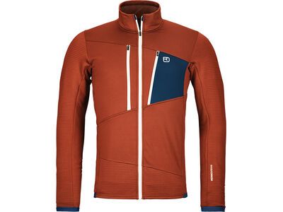 Ortovox Merino Fleece Grid Jacket M clay orange