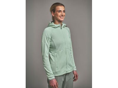 Ortovox Merino Fleece Light Grid Hoody W, green acid - Bild 3