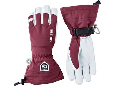 Hestra Army Leather Heli Ski 5 Finger, bordeaux - Bild 1