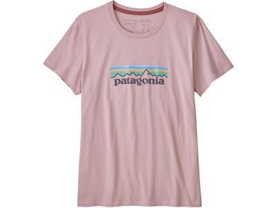 Patagonia Women's Pastel P-6 Logo Organic Cotton Crew T-Shirt, fuzzy mauve