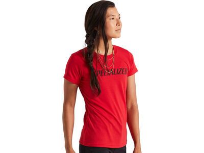 Specialized Wordmark T-Shirt Damen kurzarm, flo red - Bild 3