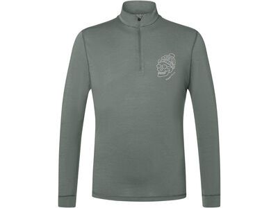 super.natural Tundra175 Frosty 1/4 Zip Herren, eucalyptus/vapor grey - Bild 1