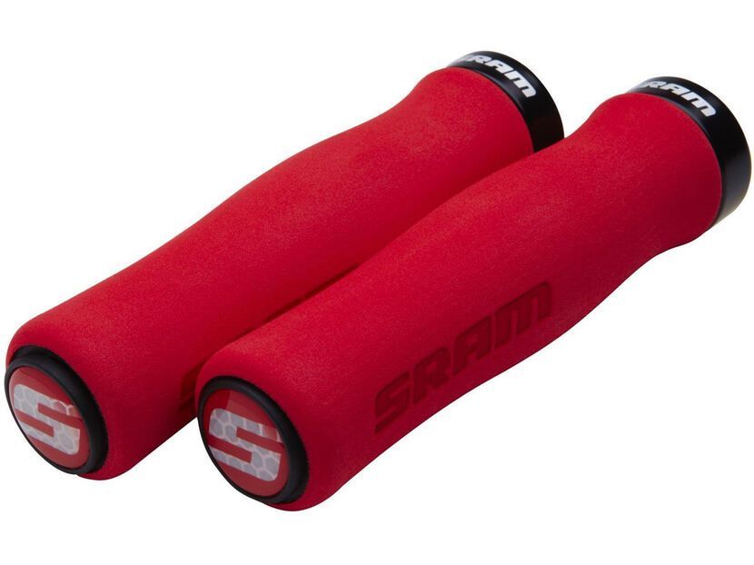 SRAM MTB Locking Grips Contour Foam Poignées VTT - 129mm, Mousse Confortable Avec Clamp Et Bouchons