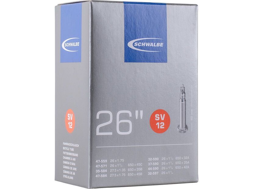 Chaoyang Europe Super Lite Tube Fahrradschlauch 26 X 1,95/2.125 AV – Mit Schrader-Ventil, Schwarz