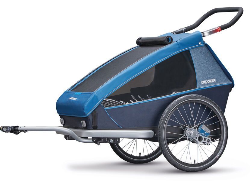 Croozer Kid Plus for 2, ocean blue | BIKER-BOARDER.DE